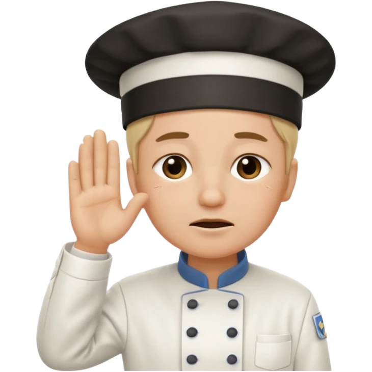 Chef saluting while crying  emoji