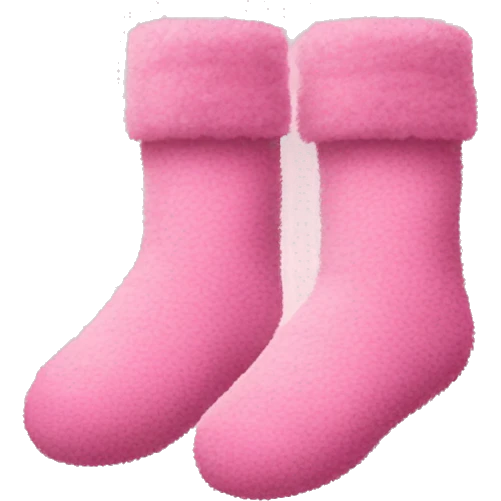 Pink fluffy socks emoji
