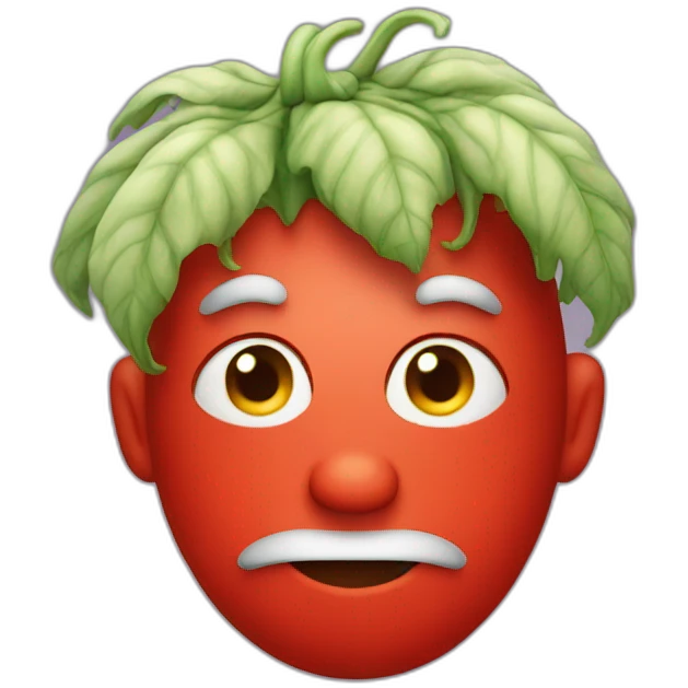 tomato man with hair emoji