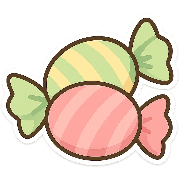 两颗彩色糖果 emoji