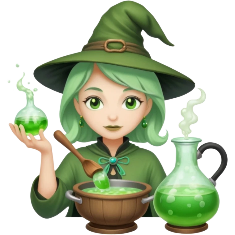 green witch cooking potion emoji