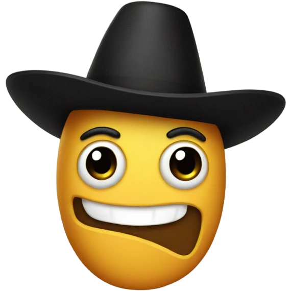 Taco with a top hat emoji