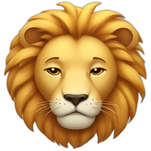 sleepy lion emoji