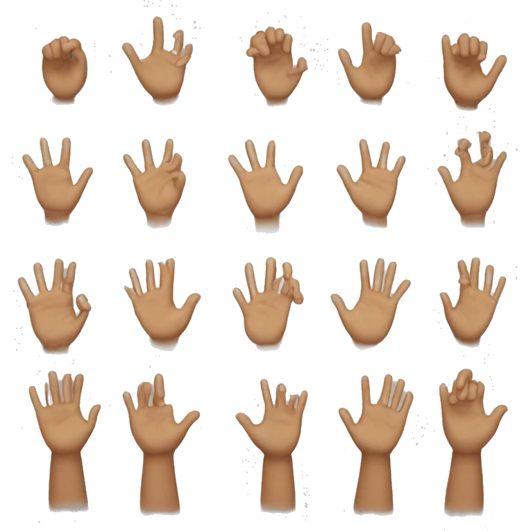 
emojis with one hand to the left vertically and the same on the other side emoji