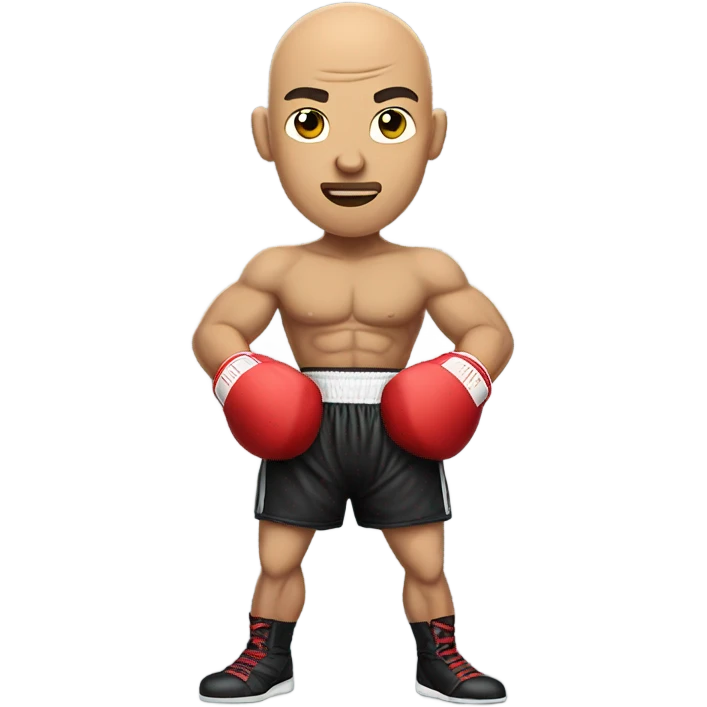 Bald headed boxer emoji