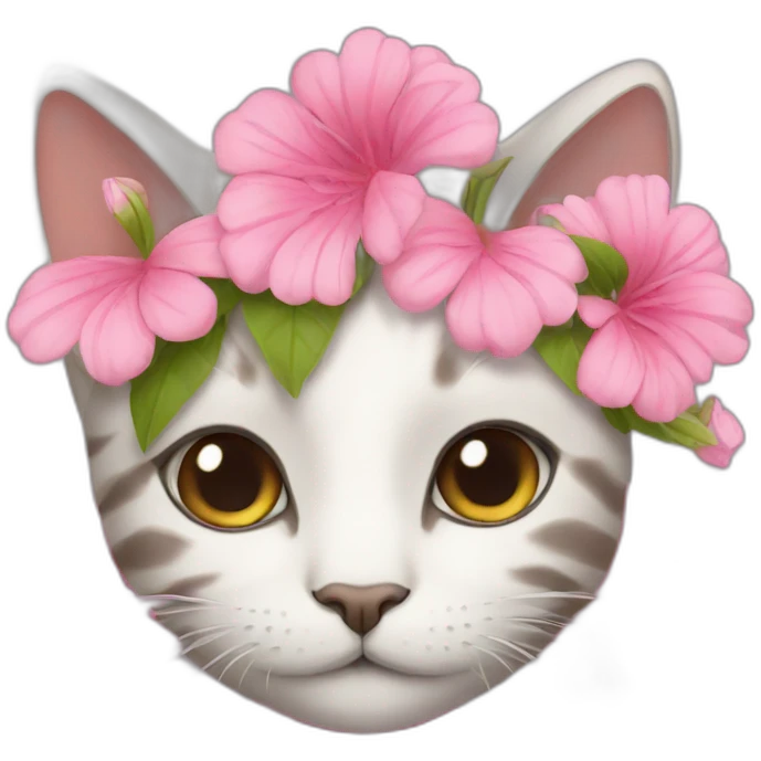 cat flowers emoji