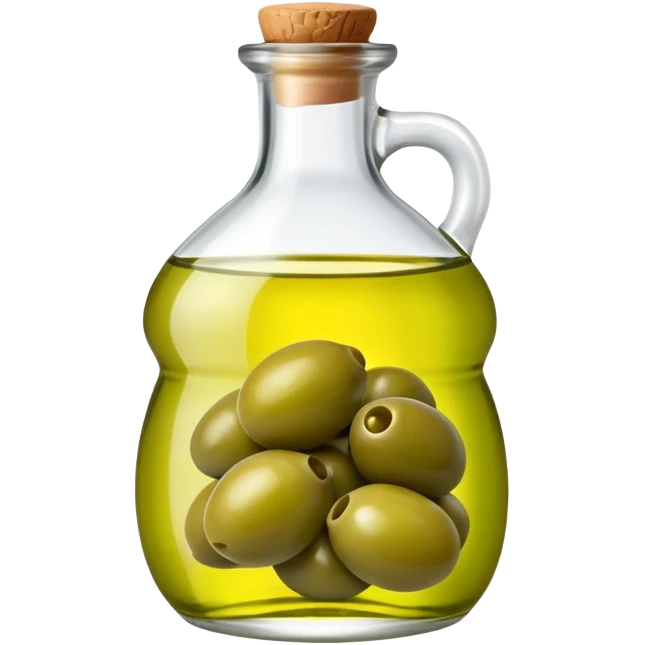 green olives and croatian olive oil bottle emoji