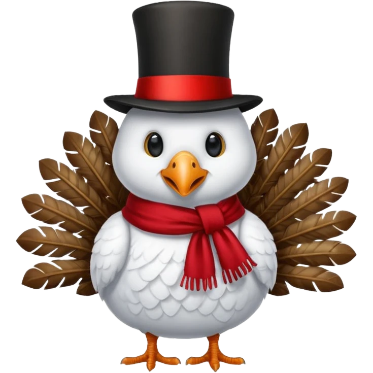 Fancy snow turkey emoji
