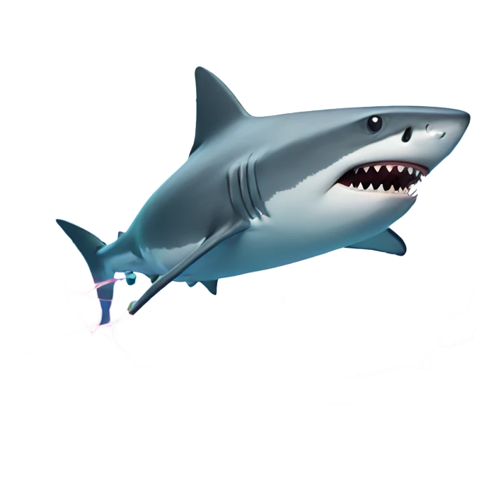 Shark with lasers emoji