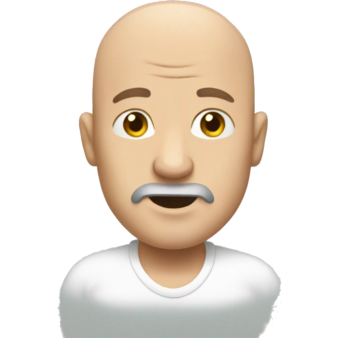Bald man in toilet emoji