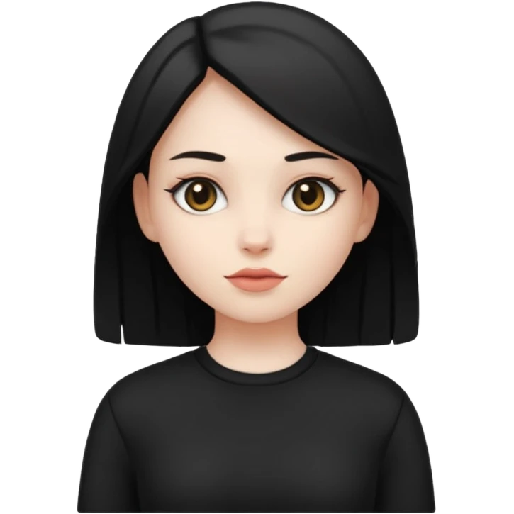 gir\l be white and be wering black emoji