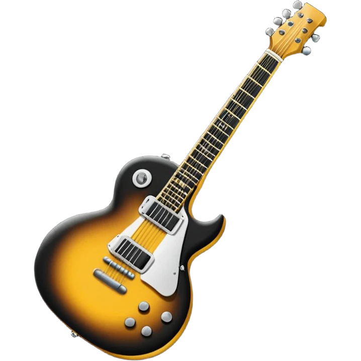 Bana elinde elektronik gitar olan bir kulaklıklı gözlüklü bir emoji yapar mısın elektronik gitar siyah olsun emoji