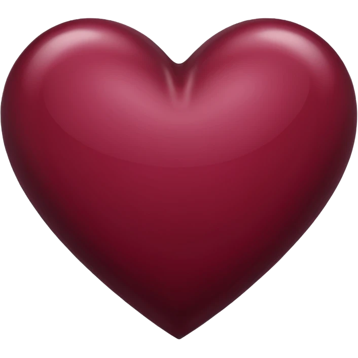 A deep bordeaux colored heart emoji