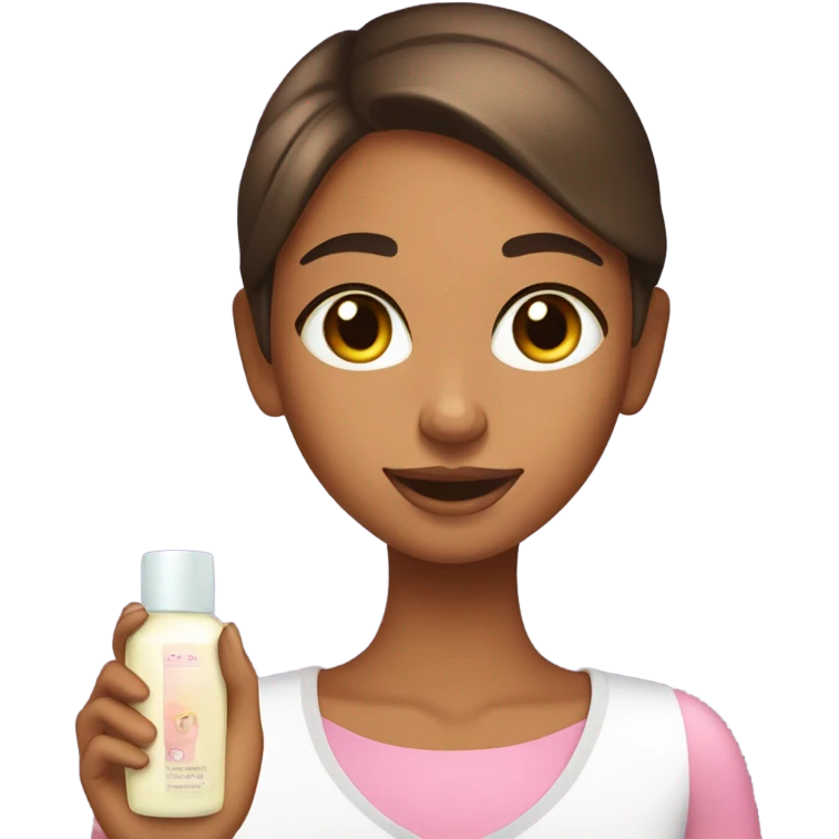 Tanned Girl wearing skin care emoji