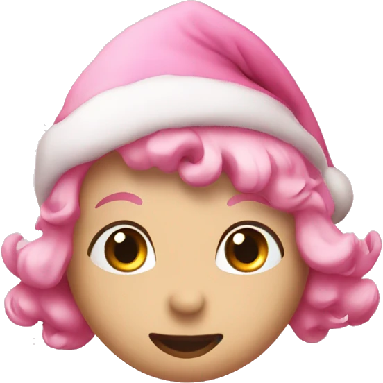 Christmas pink emoji