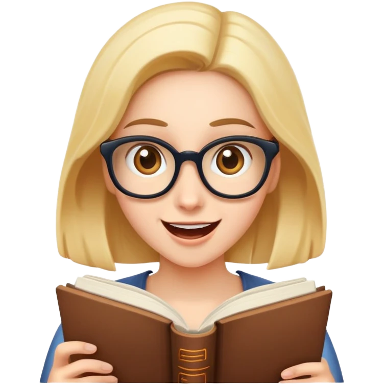 Excited bookworm  emoji