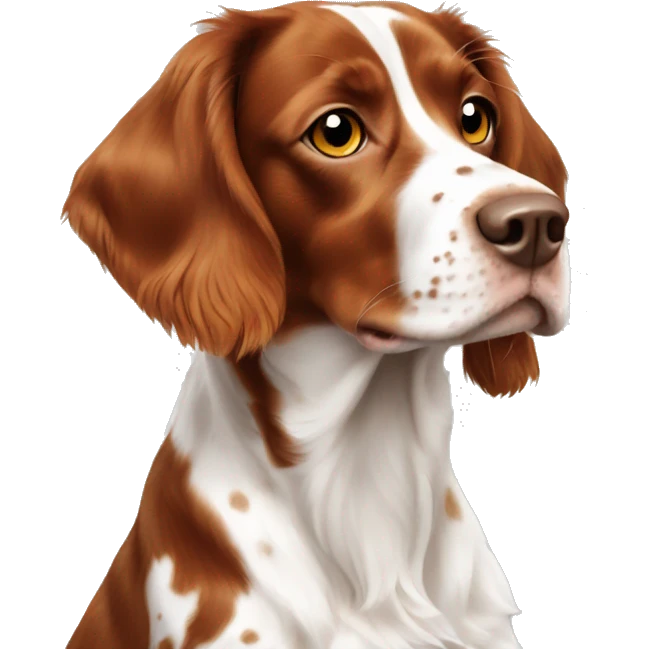 Brittany spaniel with spots emoji