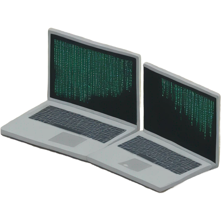 laptop with code emoji