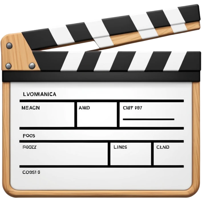 geometric abstract clapperboard, minimalist rectangle with line emoji