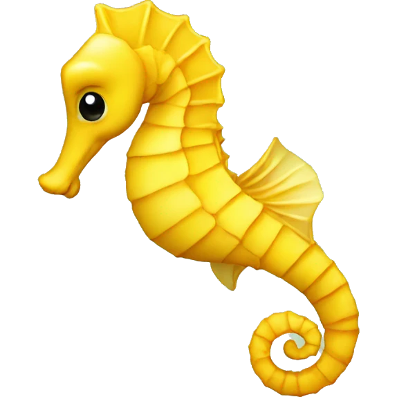 Yellow seahorse emoji