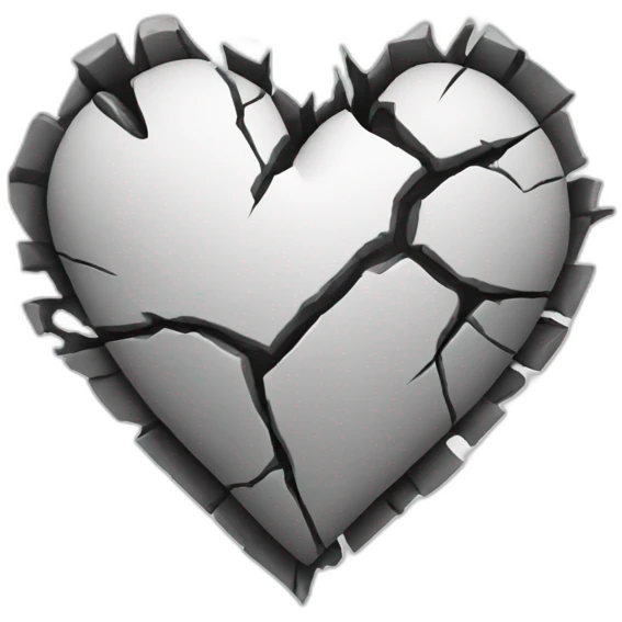 fractured heart emoji