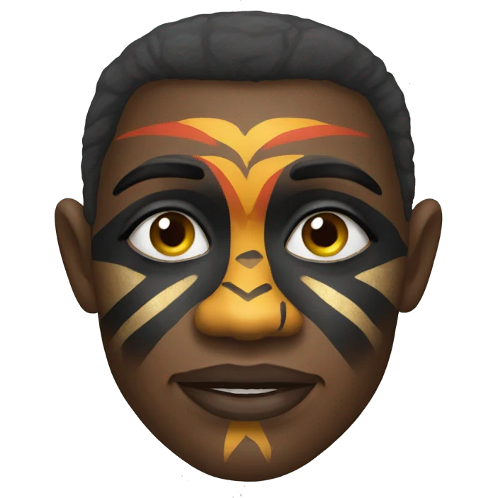Papua New Guinean face paint emoji