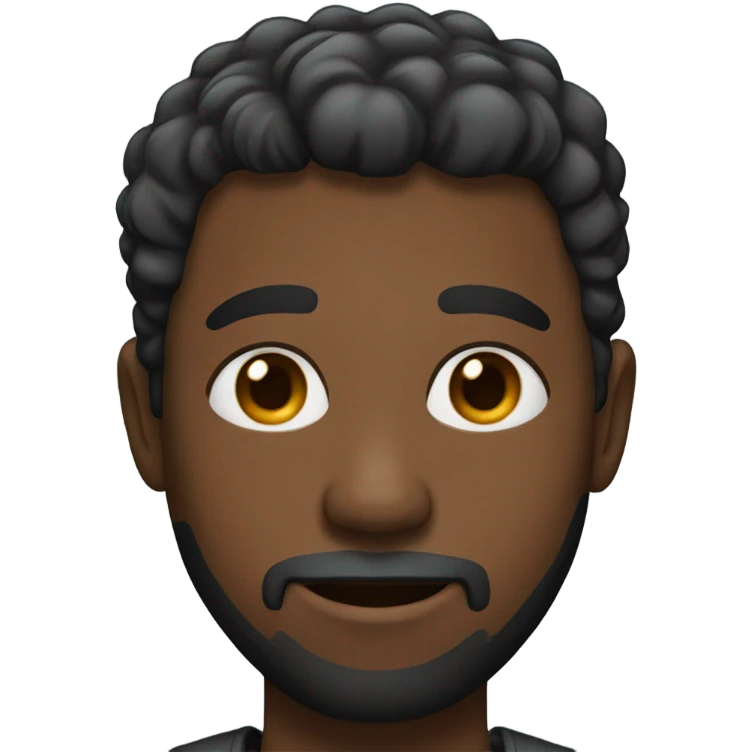 black man with short hair and a small beard emoji