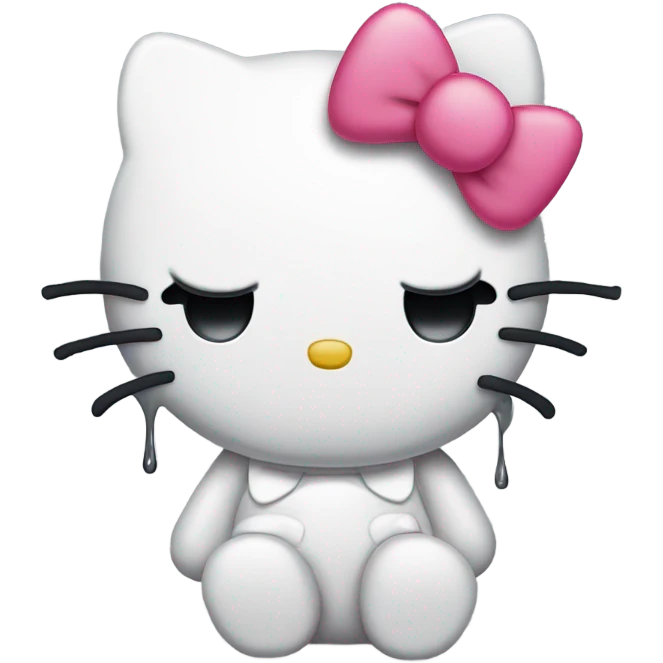 Hello kitty crying  emoji