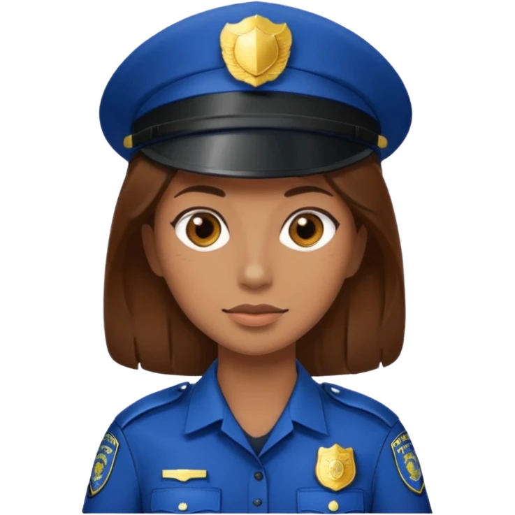 police woman with brown hair emoji