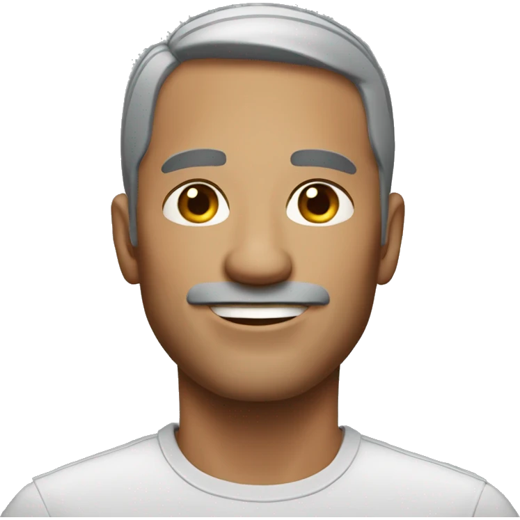 mature good looking male with short hair emoji