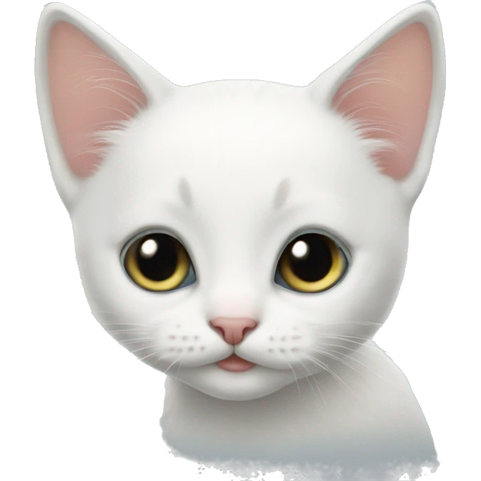 white kitten  emoji