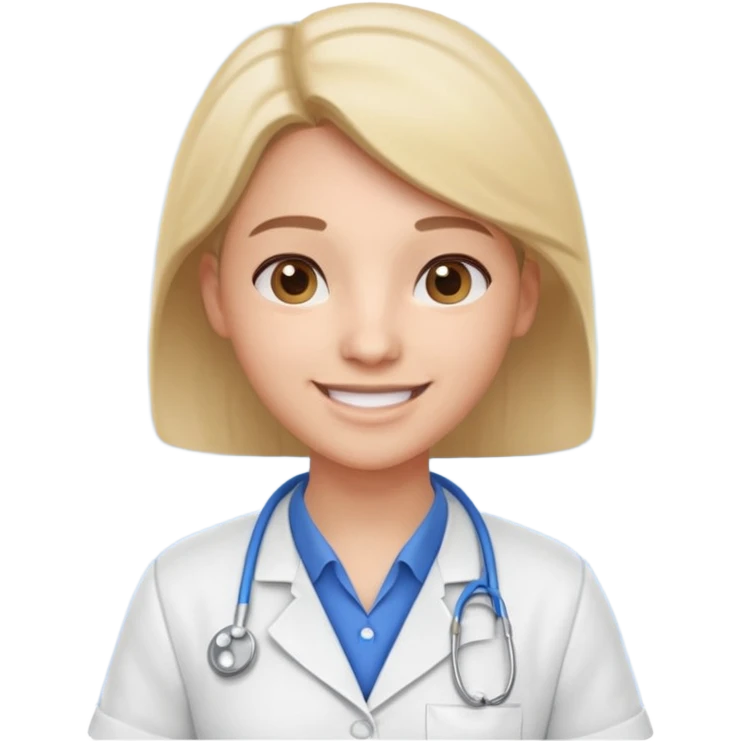 pharmacist portrait, head and shoulders only, wearing a pharmacy apron, casual outfit, friendly smile, retail pharmacy vibe, 3D cartoon, mobile game icon style, clean background, no text, no watermark emoji