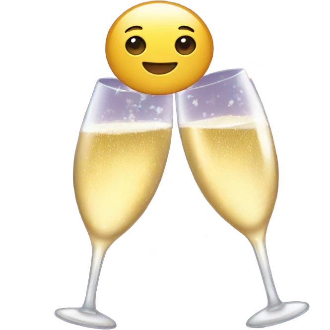Sparkles and bubbles with champagne  emoji