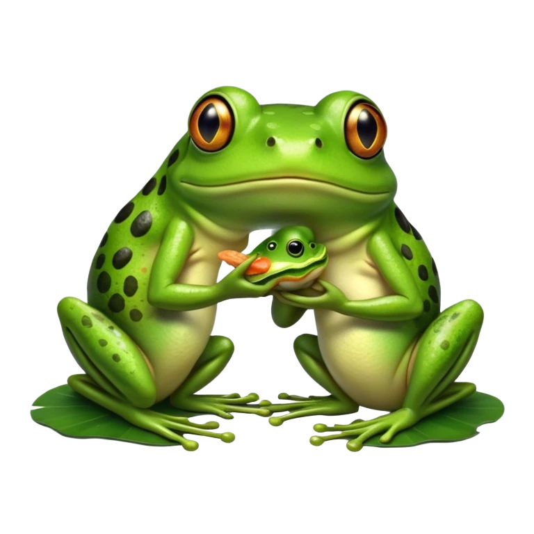 frog eating frog  emoji
