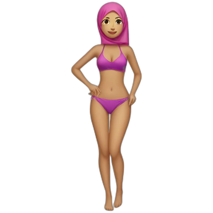 Hijab en bikini emoji