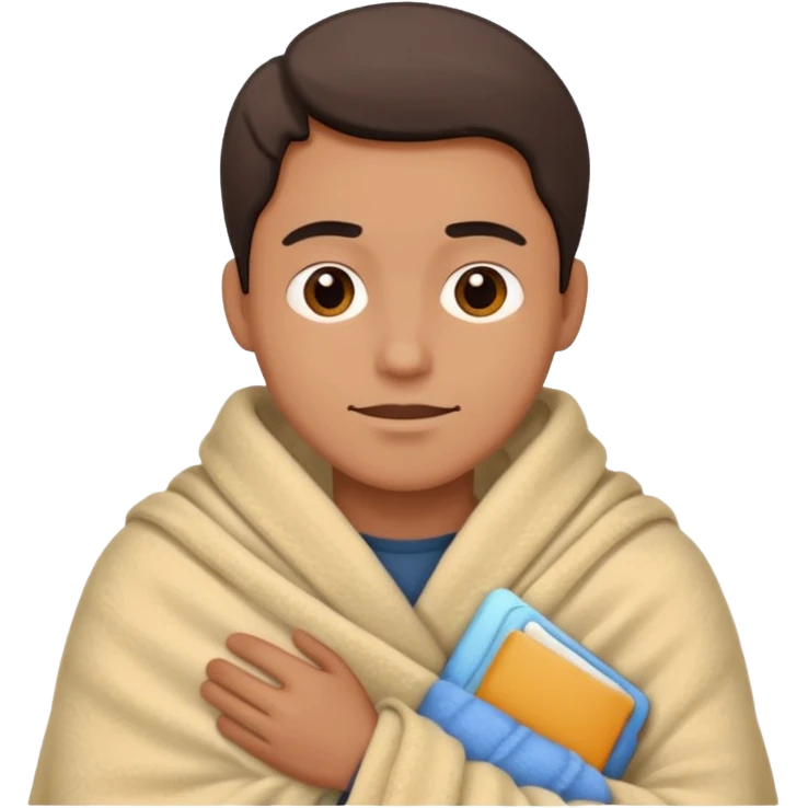 man wrapped in blanket











 emoji