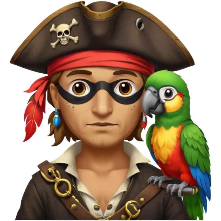 pirate and parrot emoji