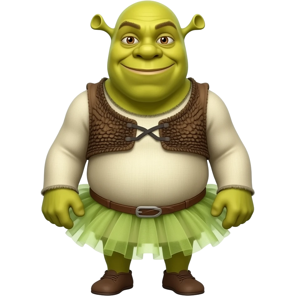 Shrek in a tutu emoji