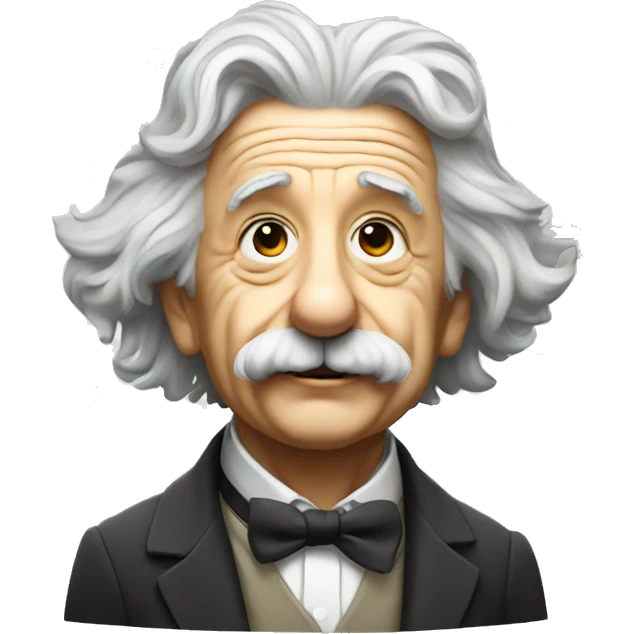 albert einstein with stars instead of eyes emoji