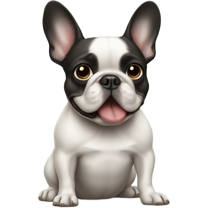 French bulldog passing gas emoji