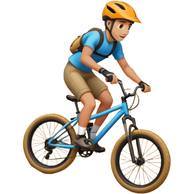 Pumptrack with rider emoji