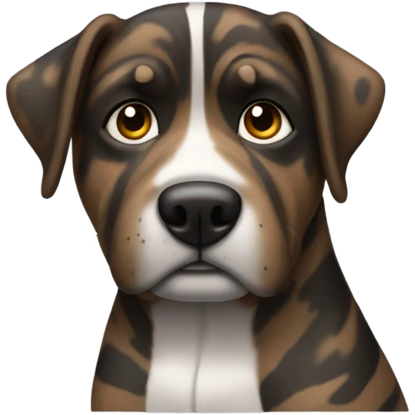 Brindle dog emoji