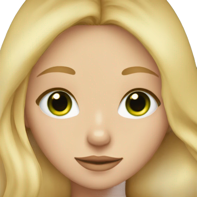 long blonde hair girl with green eyes and tanned, snuggling with black cat  emoji
