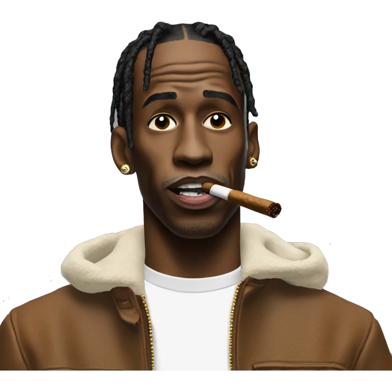 Travis Scott with a cigar emoji