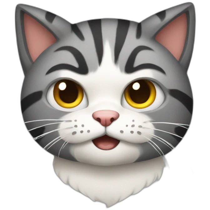 angry cat with one ear emoji