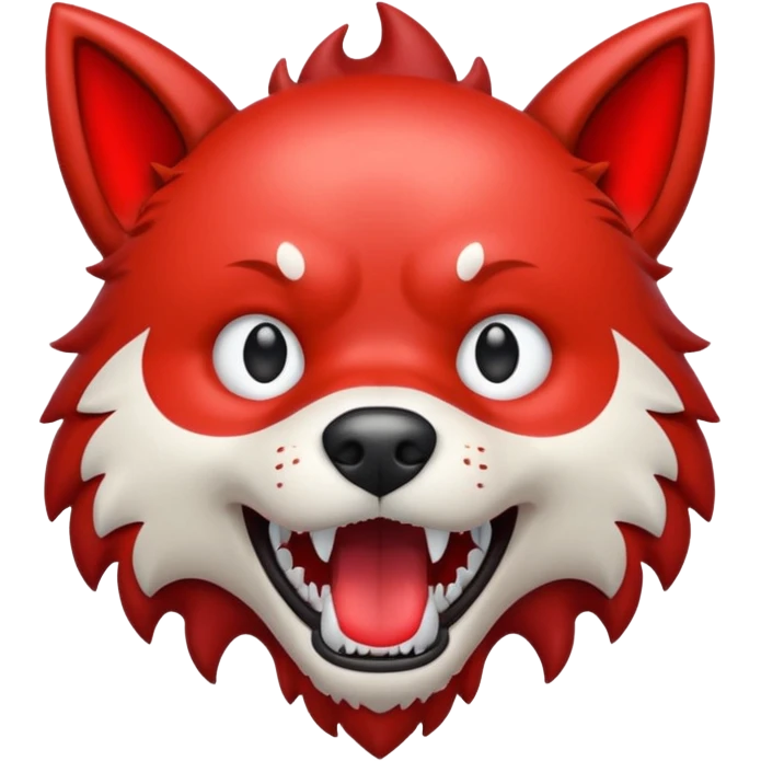 Red fang emoji