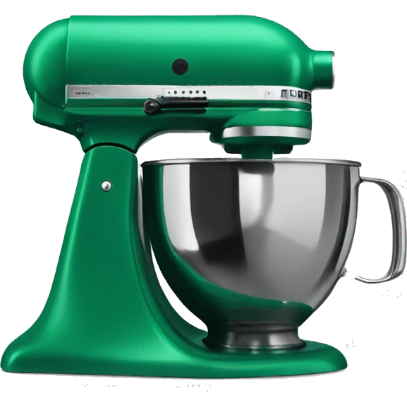 Realistic emerald green kitchenaid mixer  emoji