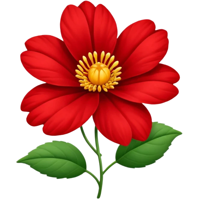 Red flower  emoji
