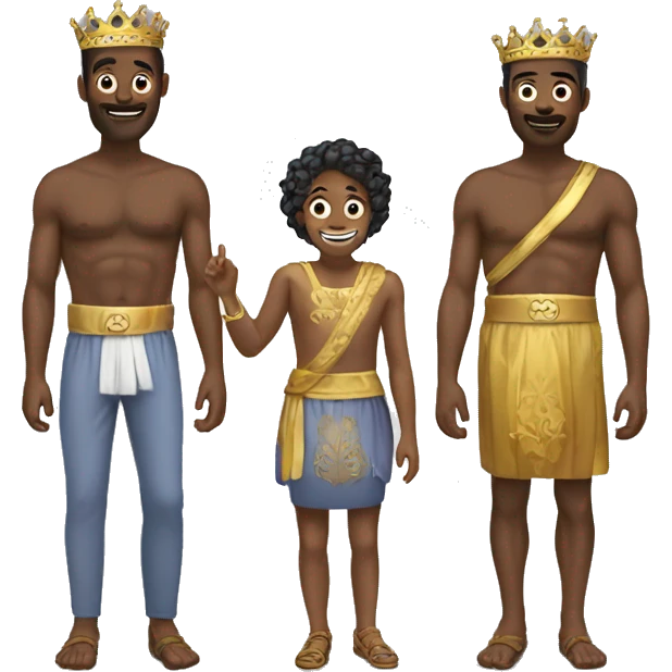 Coroa e mão com dois dedos emoji