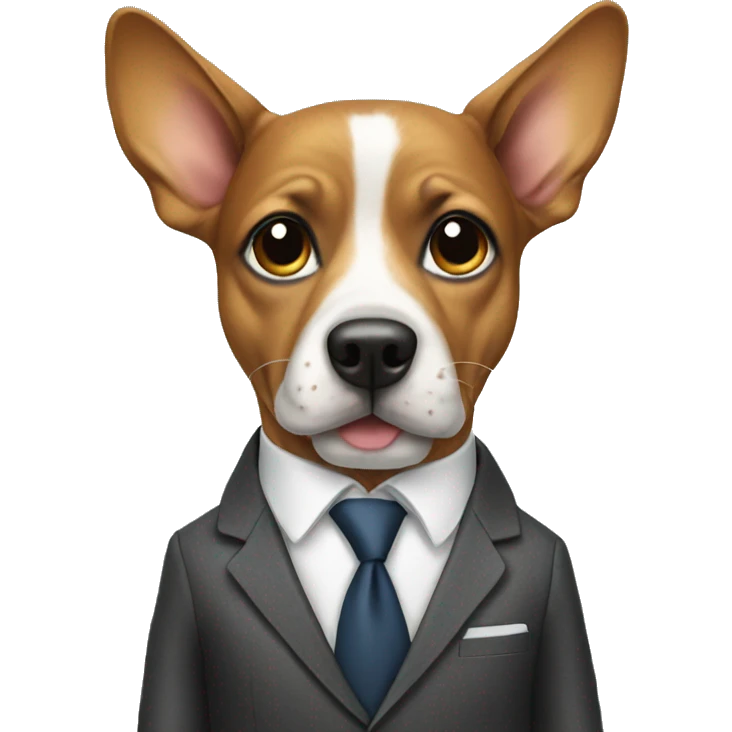 Dog wearing a suit emoji